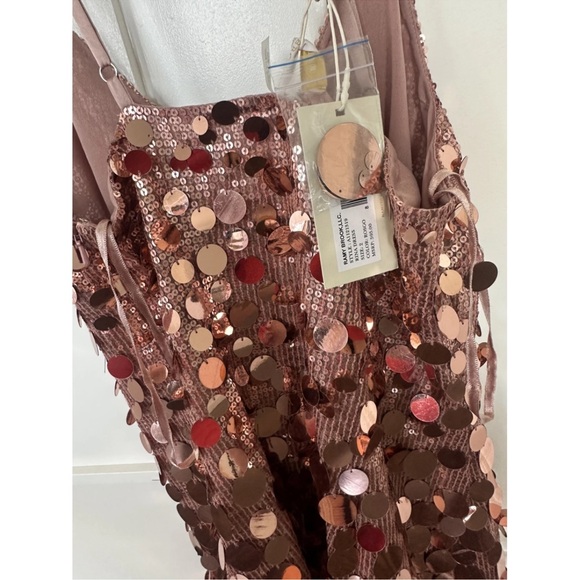 Ramy Brook rose gold metallic mini dress 2 nwt - Picture 6 of 9